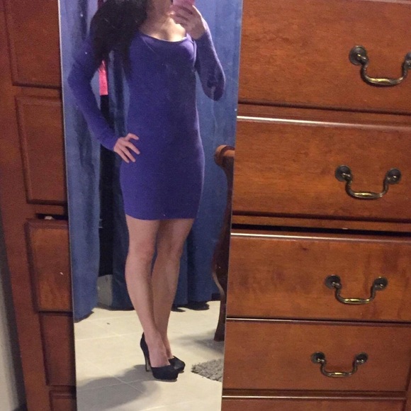 Purple fitted dress - Picture 1 of 7